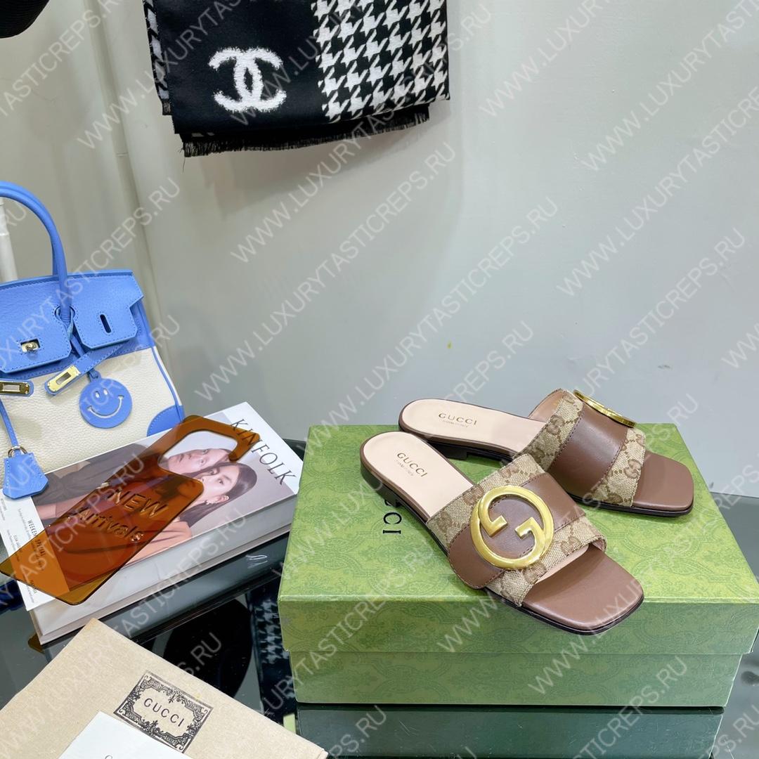 G*u*i double g slide brown 646169