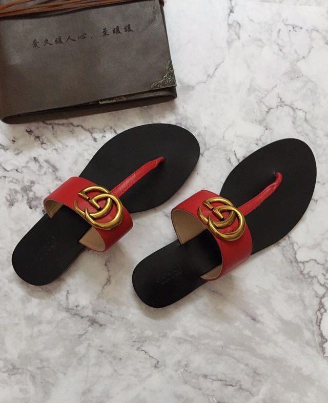 G*u*i marmont leather sandal red ‎612138