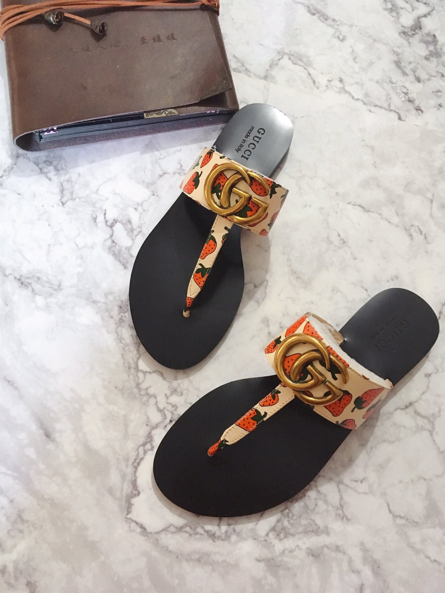 G*u*i marmont leather sandal multicolour ‎612138
