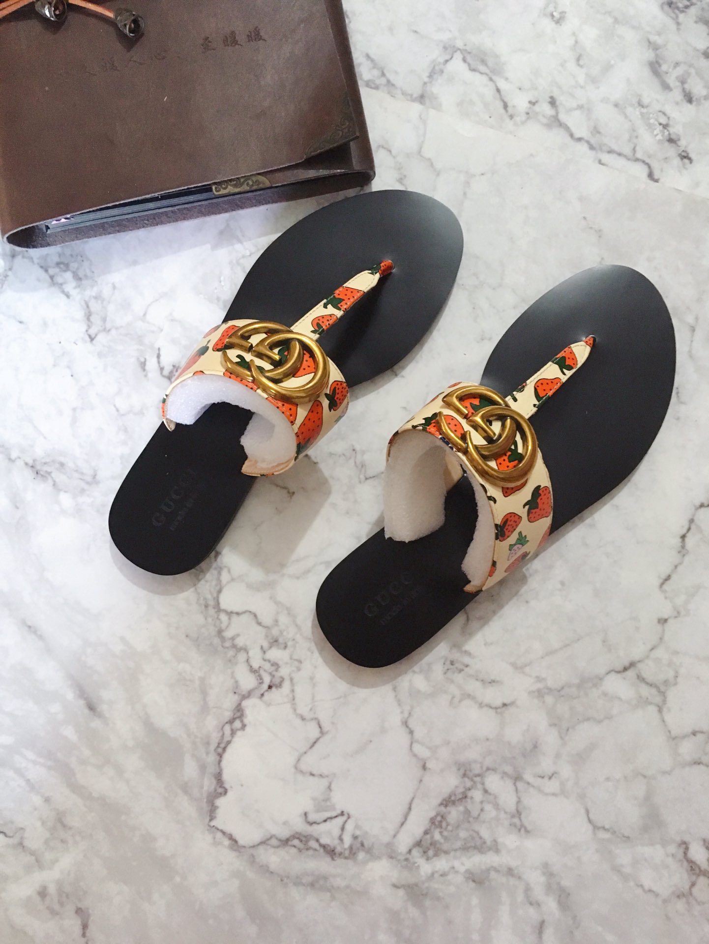 G*u*i marmont leather sandal multicolour ‎612138