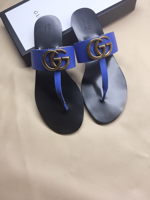 G*u*i marmont leather sandal blue ‎612138