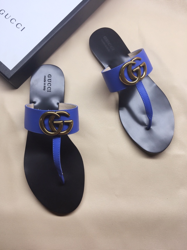G*u*i marmont leather sandal blue ‎612138