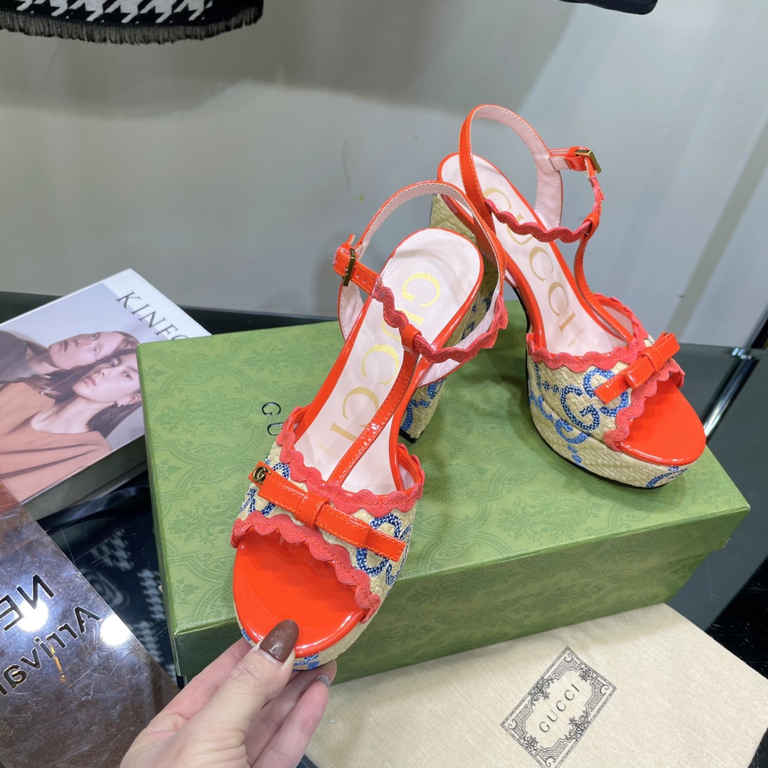 G*u*i sup*e platform sandals red ‎730022