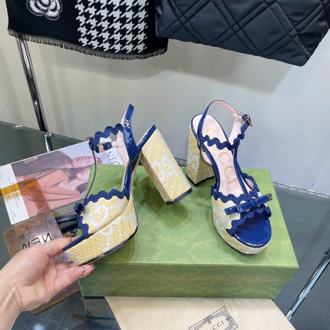 G*u*i sup*e platform sandals blue ‎730022
