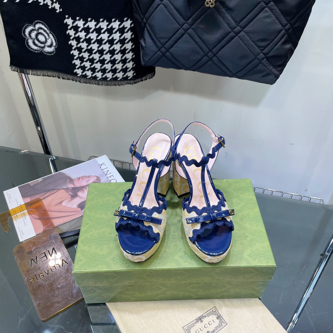 G*u*i sup*e platform sandals blue ‎730022