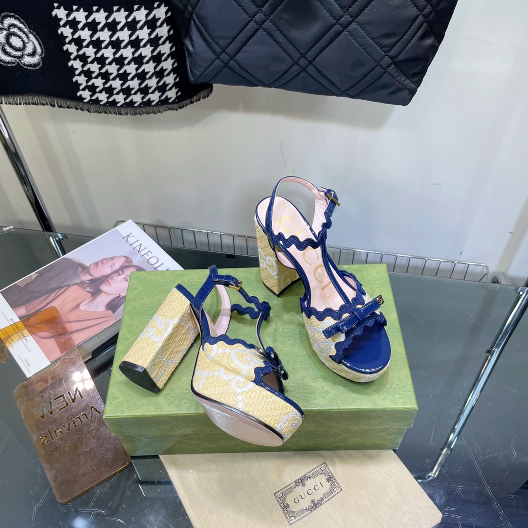 G*u*i sup*e platform sandals blue ‎730022