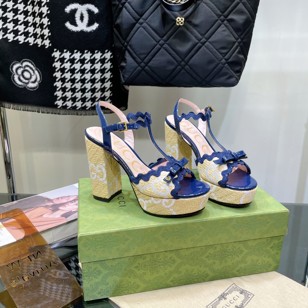 G*u*i sup*e platform sandals blue ‎730022