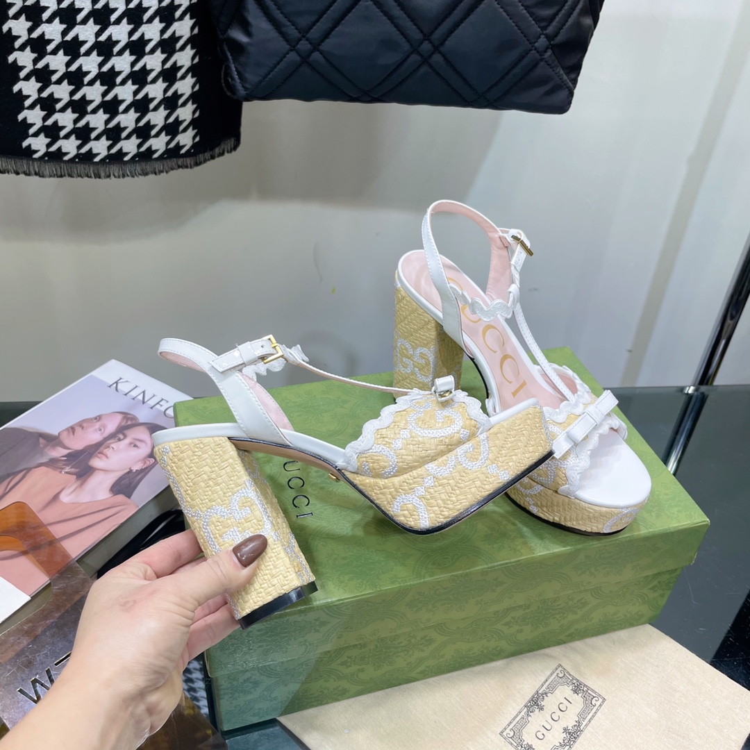 G*u*i sup*e platform sandals white ‎730022