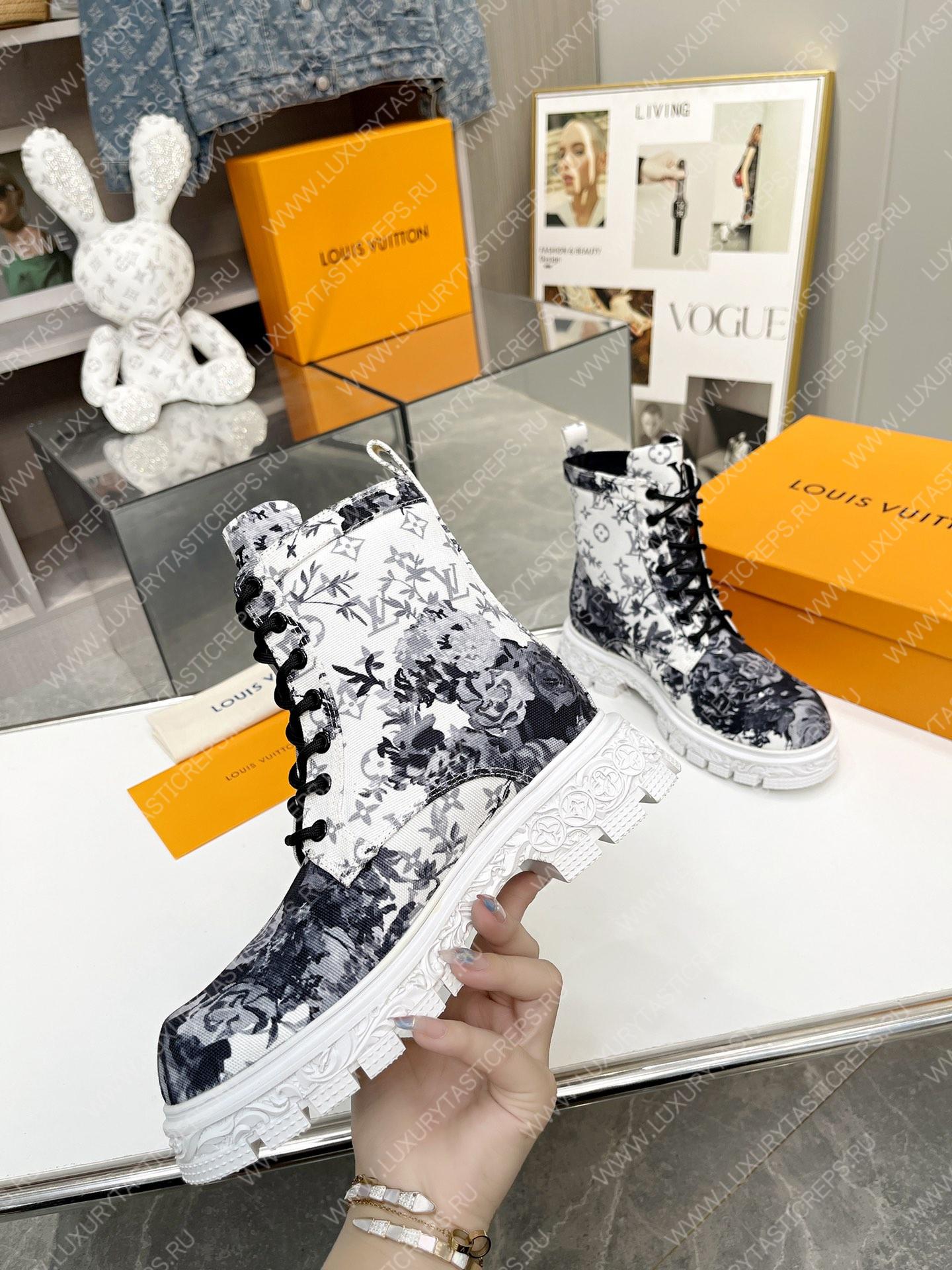 l**is V*t*n floral ankle boots white 1a9hac