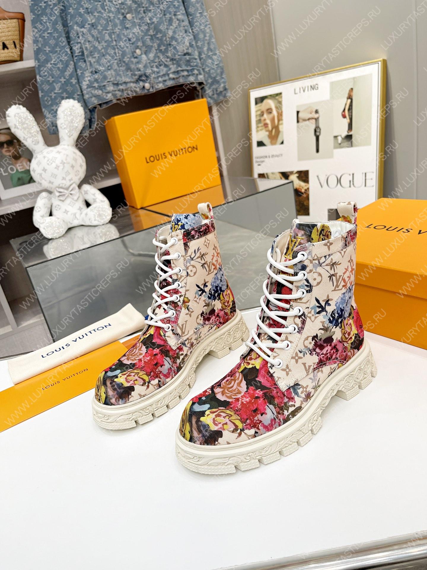 l**is V*t*n floral ankle boots white 1a9hac