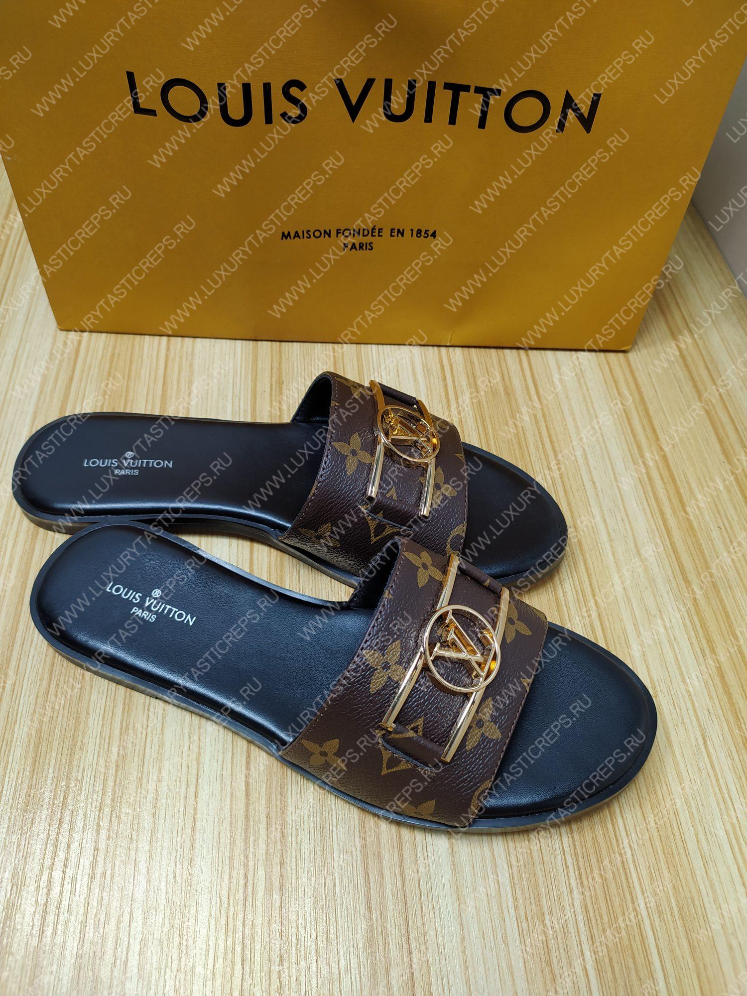 l**is V*t*n lock it flat mule cocoa brown 1a64mm