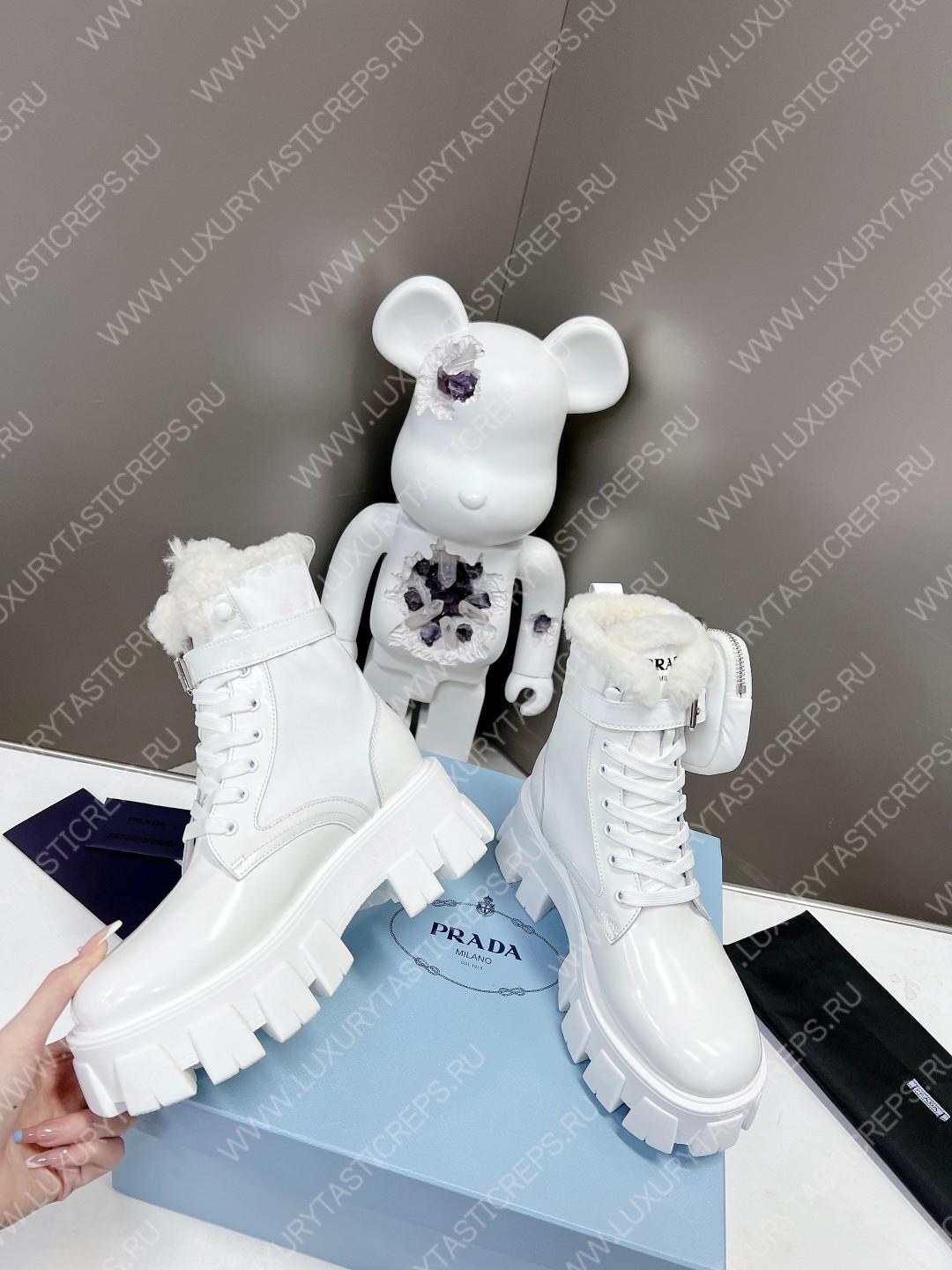 Pra*a monolith boots with pouch white 1t255m