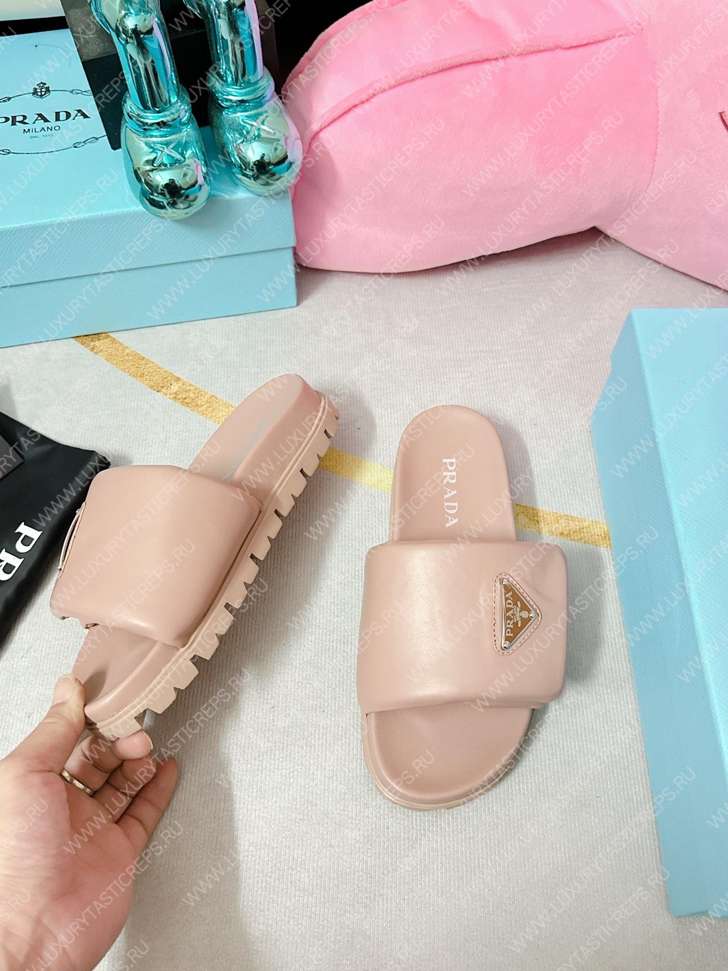 Pra*a soft padded slides light pink 1xx648