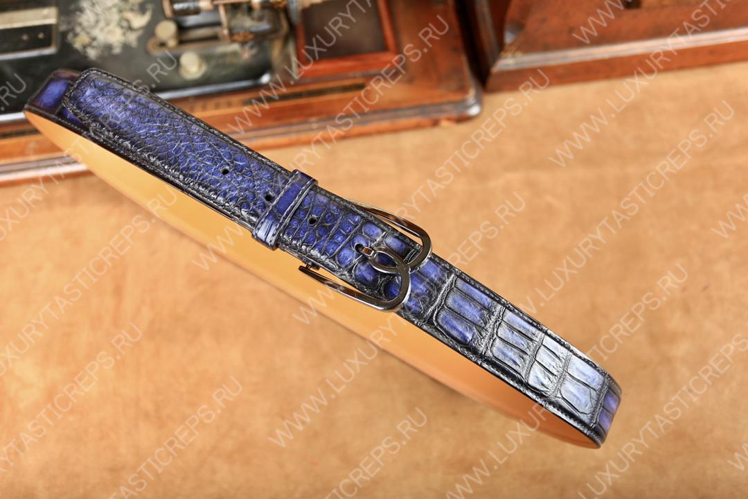 BERLUTI ALLIGATOR BELT PURPLE C0035-E2