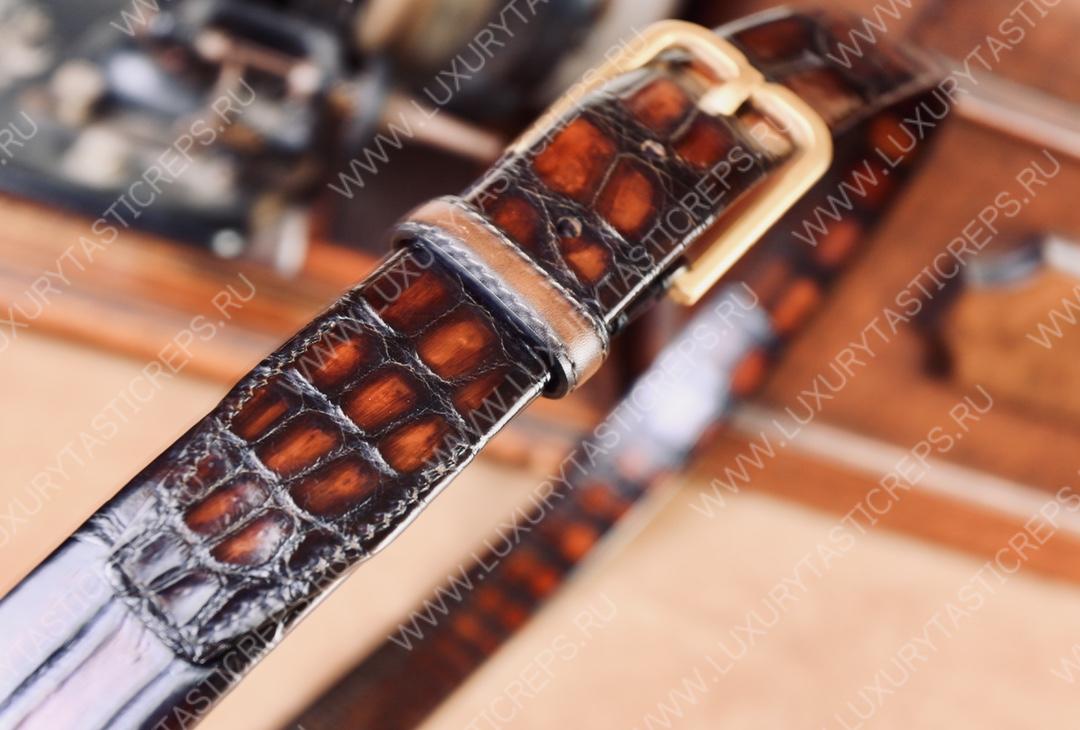 BERLUTI ALLIGATOR BELT RED C0035-E2