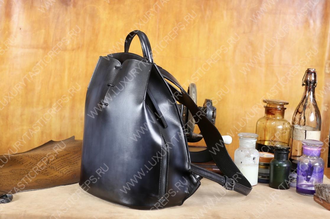 BERLUTI ALESSANDRO LEATHER BACKPACK BLACK S5589-V2