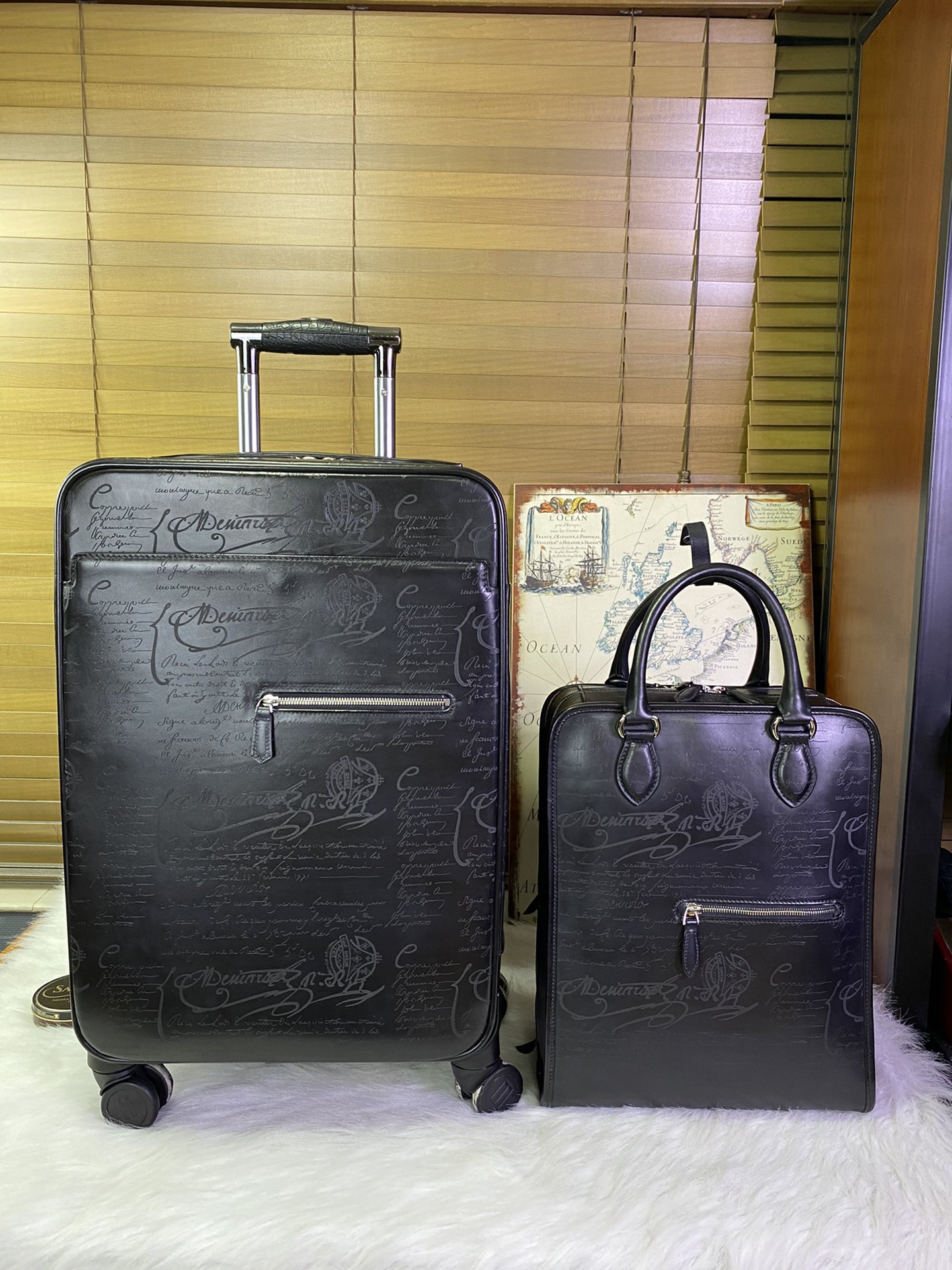 BRELUTI PREMIER JOUR SCRITTO BACKPACK BLACK PREMIER_JOUR-V2