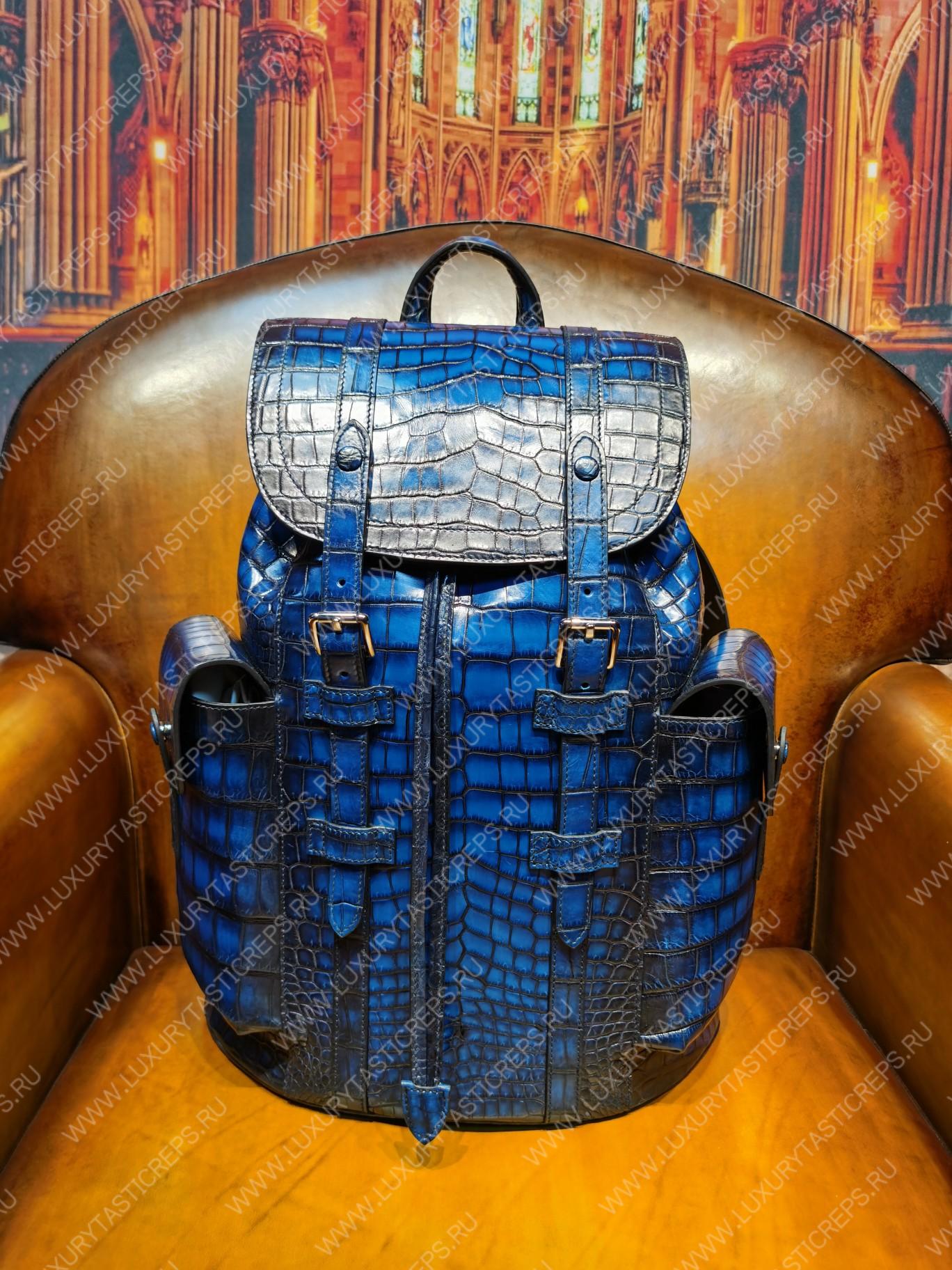 BERLUTI HORIZON BACKPACK BLUE 7D1457