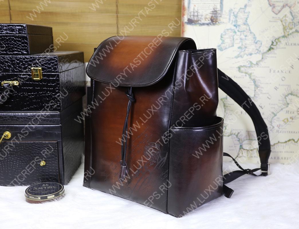 BERLUTI HORIZON MINI BACKPACK BROWN HORIZON_MINI-E2