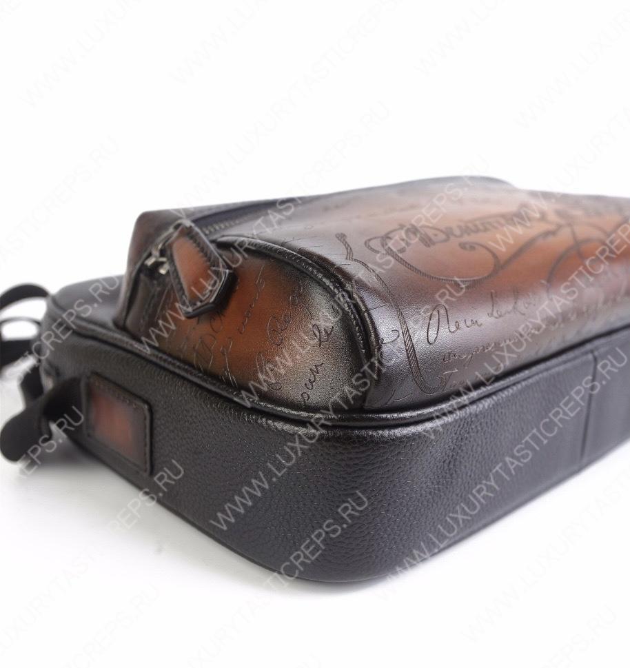 BERLUTI VENEZIA SCRITTO BACKPACK BROWN S5579-V2