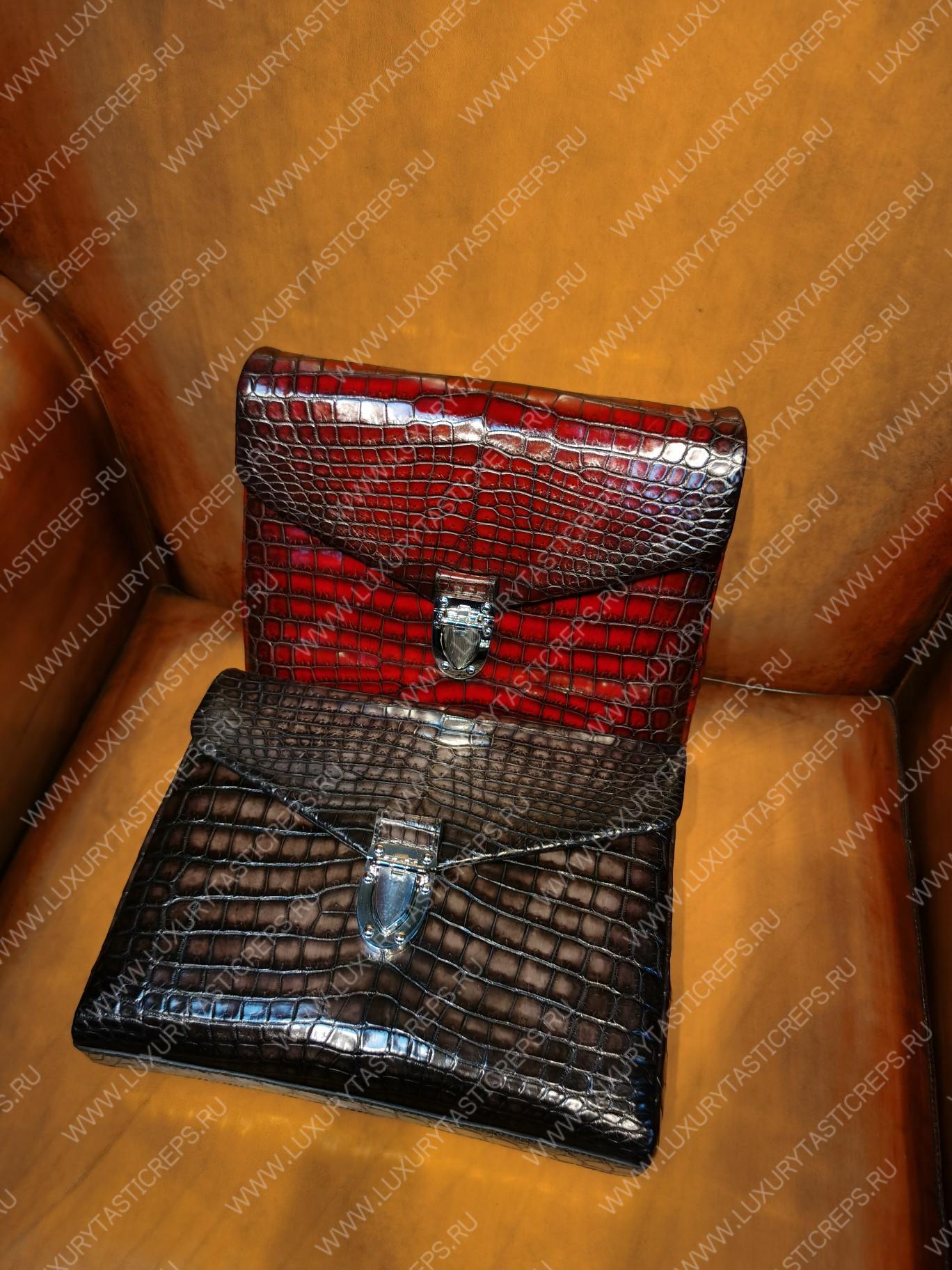 BERLUTI BRIEFCASE RED  654673