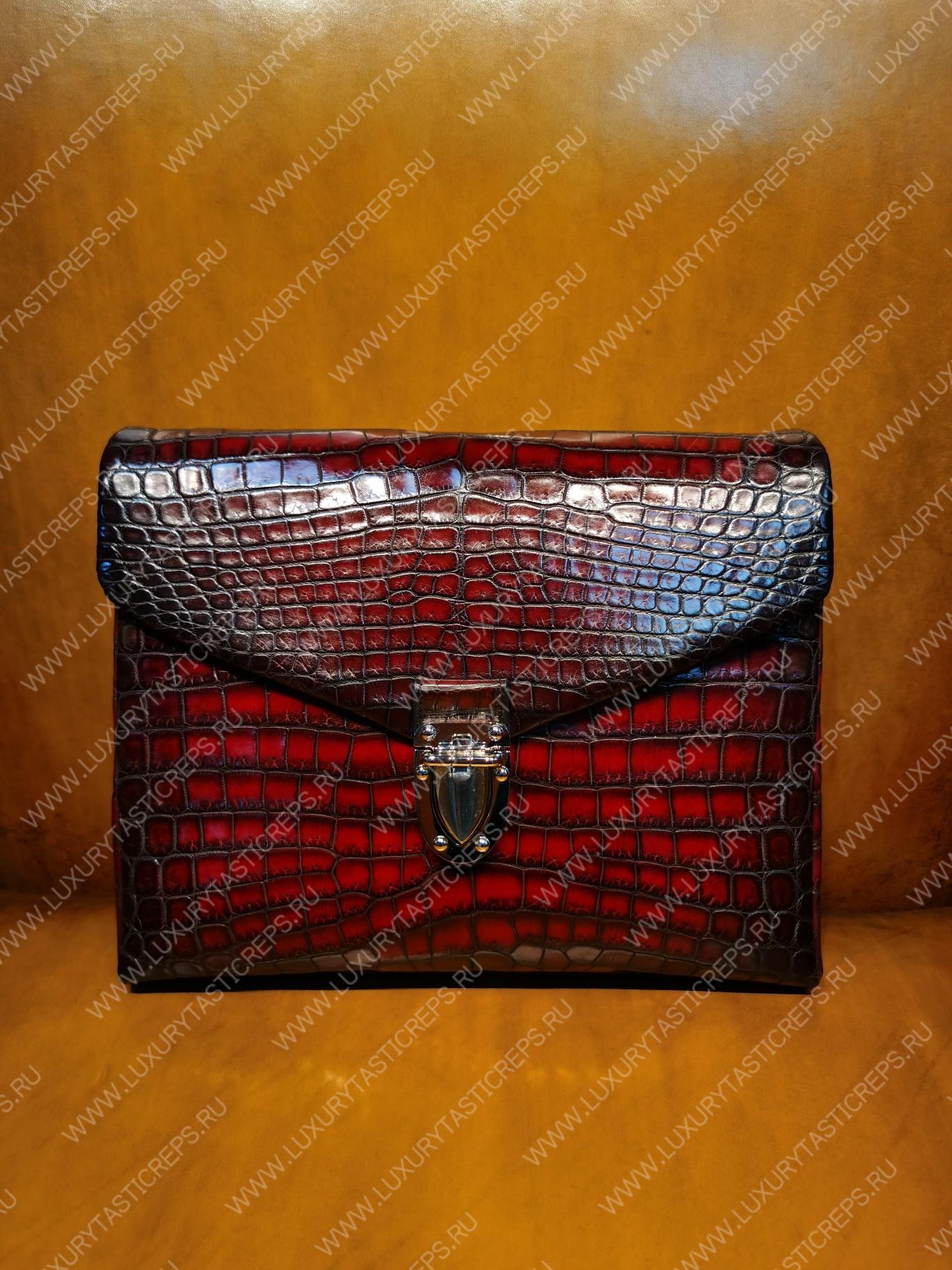 BERLUTI BRIEFCASE RED  654673