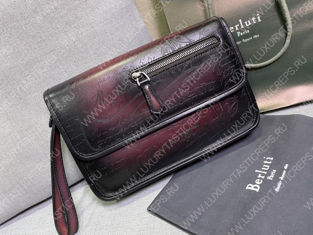 BERLUTI CIGAR CASE 3 BURGUNDY 748751V