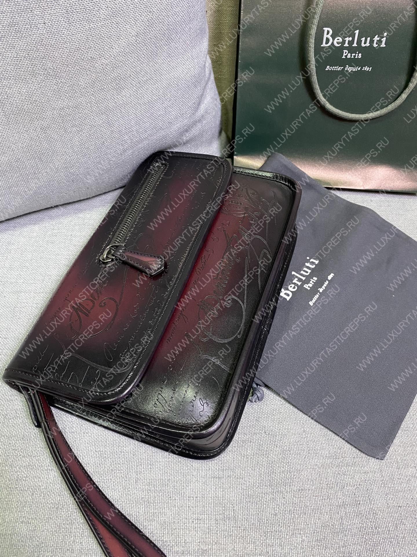 BERLUTI CIGAR CASE 3 BURGUNDY 748751V