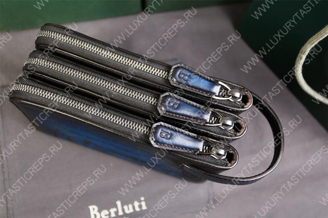 BERLUTI TIRIWA SCRITTO LEATHER POUCH BLUE TIRIWA_NEO-JOUR-V2