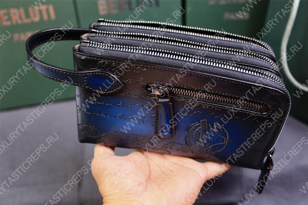 BERLUTI TIRIWA SCRITTO LEATHER POUCH BLUE TIRIWA_NEO-JOUR-V2