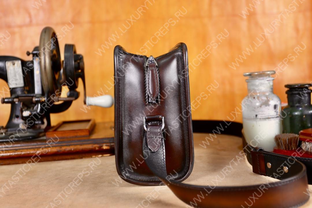 BERLUTI JOURNALIER SCRITTO MESSENGER BROWN C0859-R1