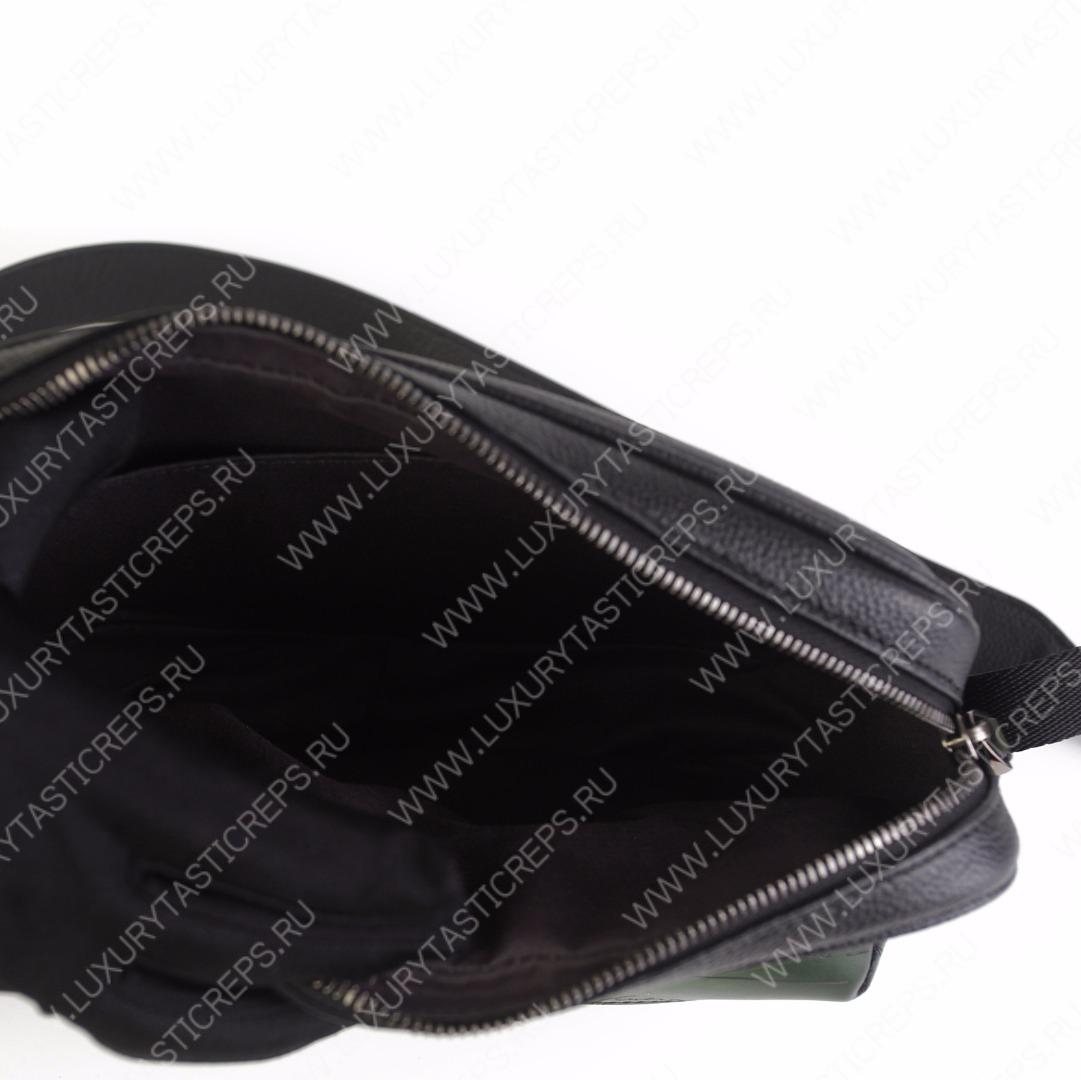 BERLUTI SCRITTO MESSENGER BAG BLACK GREY AND INTENSE COCOA S-1063