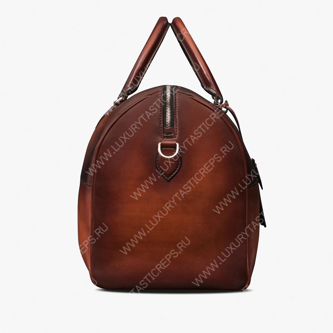 BERLUTI JOUR OFF MM SCRITTO LEATHER TRAVEL BAG CACAO INTENSO JOUR_OFF_MM_NEO-V84