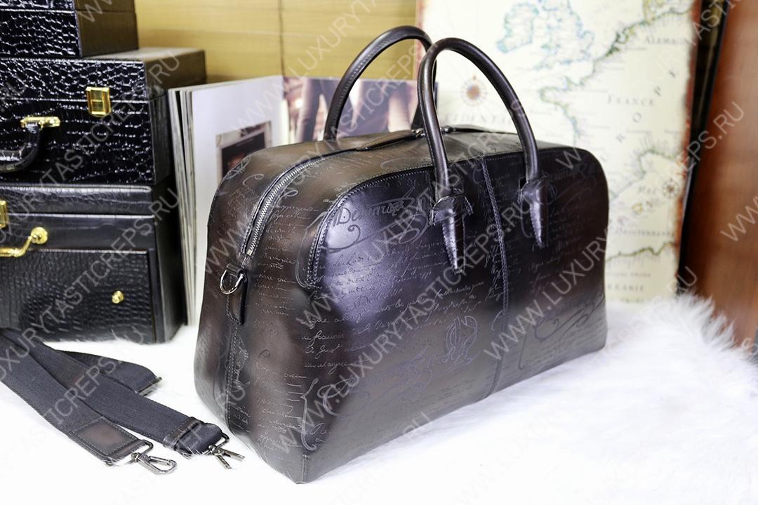 BERLUTI TRAVEL BAG DARK BROWN 342333V