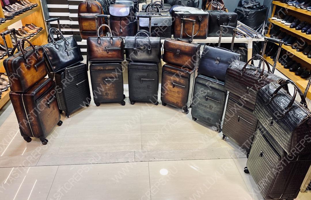 BERLUTI FORMULA 1004 ROLLING SUITCASE BROWN 1004_II-SCRITTO