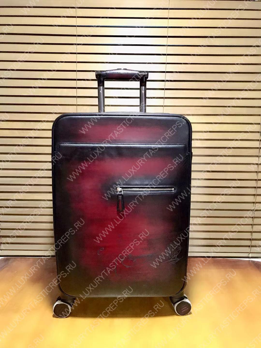 BERLUTI FORMULA 1004 ROLLING SUITCASE BURGUNDY 1004_II-SCRITTO
