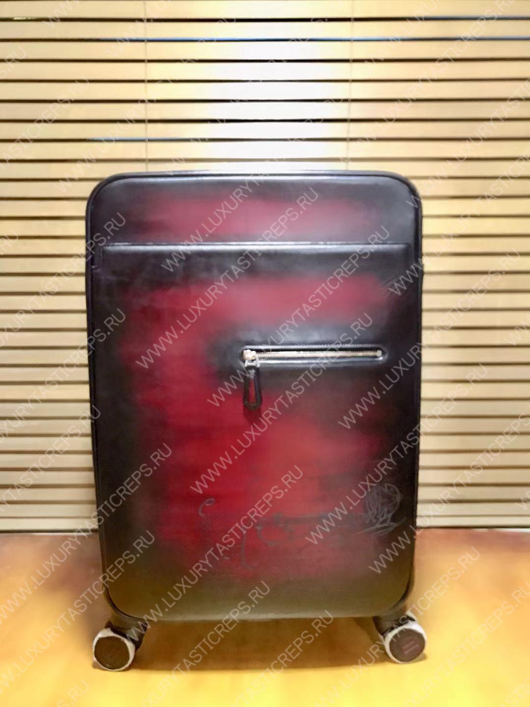 BERLUTI FORMULA 1004 ROLLING SUITCASE BURGUNDY 1004_II-SCRITTO