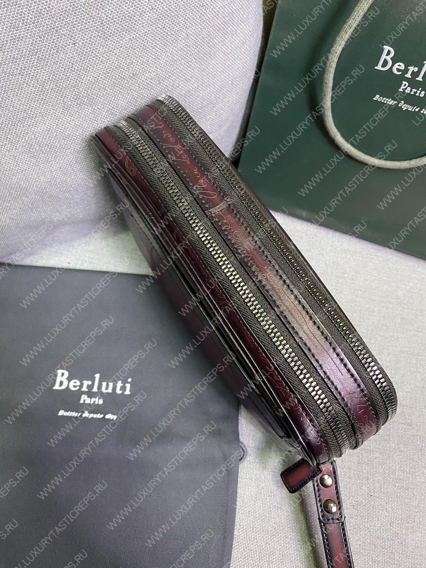 BERLUTI PETIT JOUR WALLET BURGUNDY 74001V2