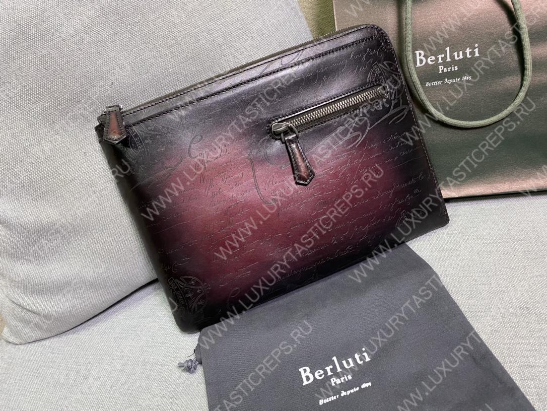 BERLUTI PETIT JOUR WALLET BURGUNDY 74001V2