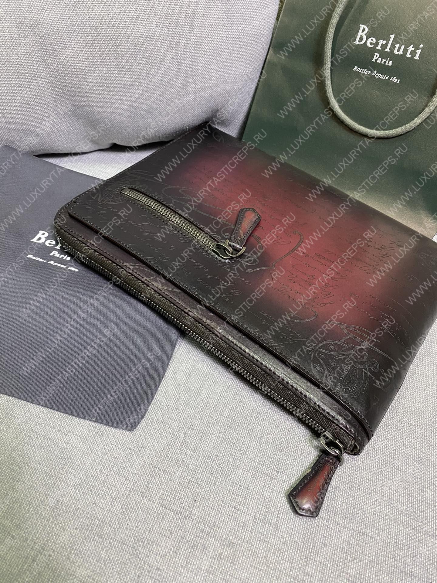 BERLUTI PETIT JOUR WALLET BURGUNDY 74001V2