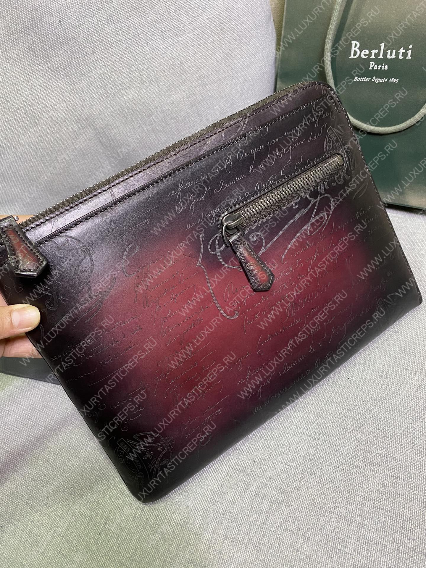 BERLUTI PETIT JOUR WALLET BURGUNDY 74001V2