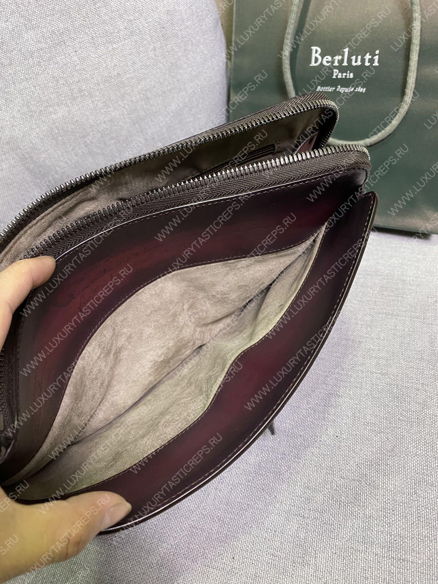 BERLUTI PETIT JOUR WALLET BURGUNDY 74001V2