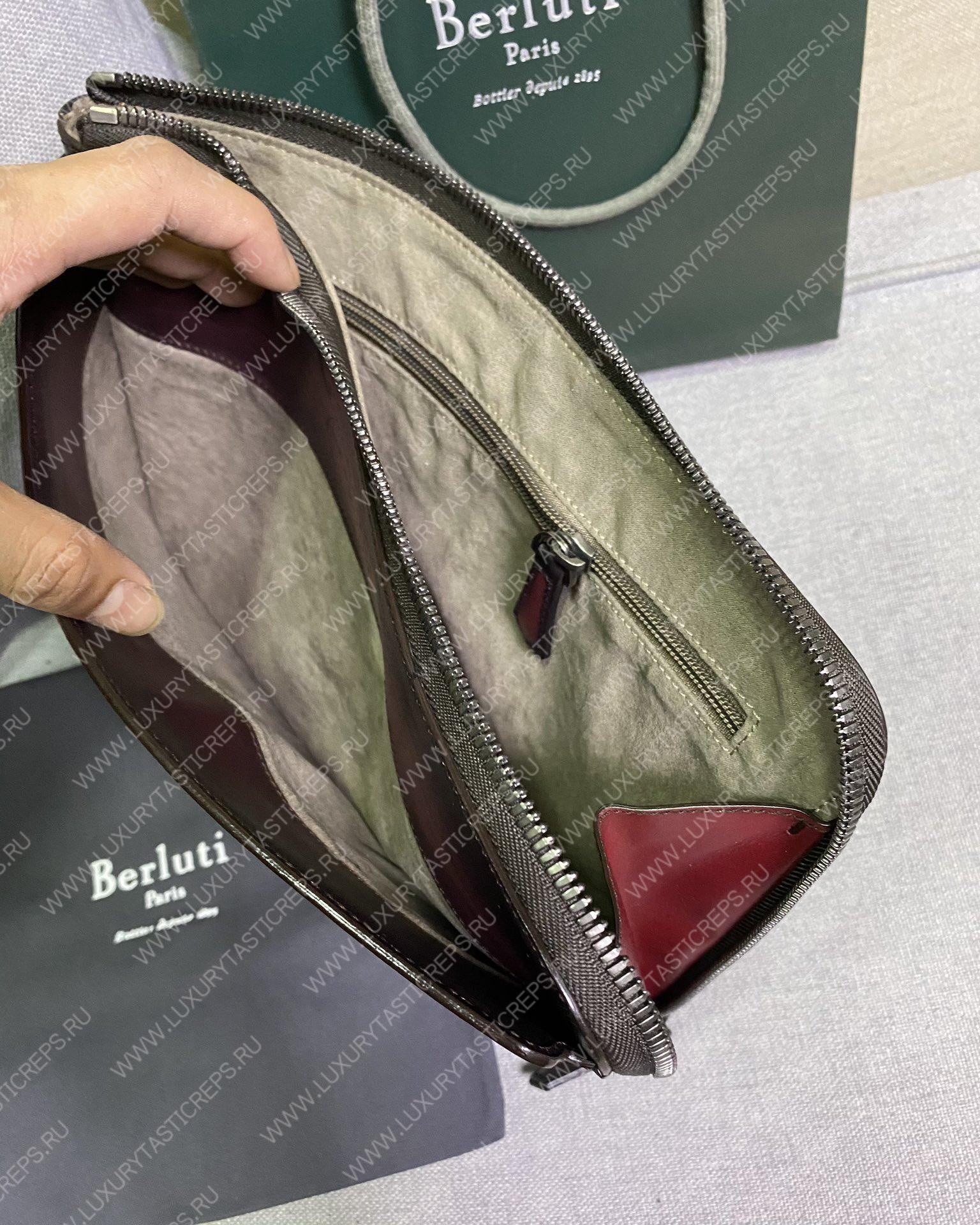 BERLUTI PETIT JOUR WALLET BURGUNDY 74001V2