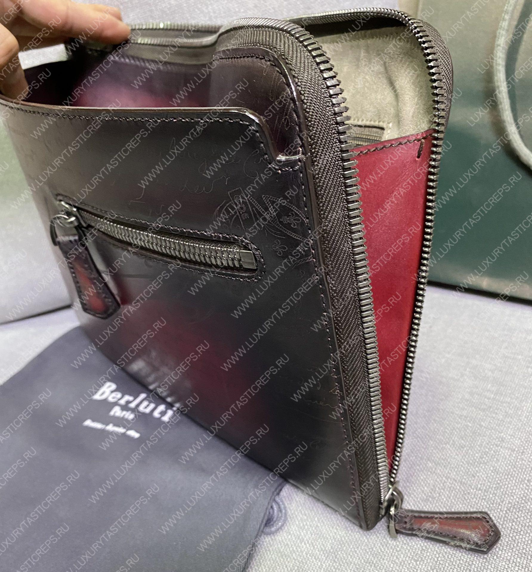 BERLUTI PETIT JOUR WALLET BURGUNDY 74001V2